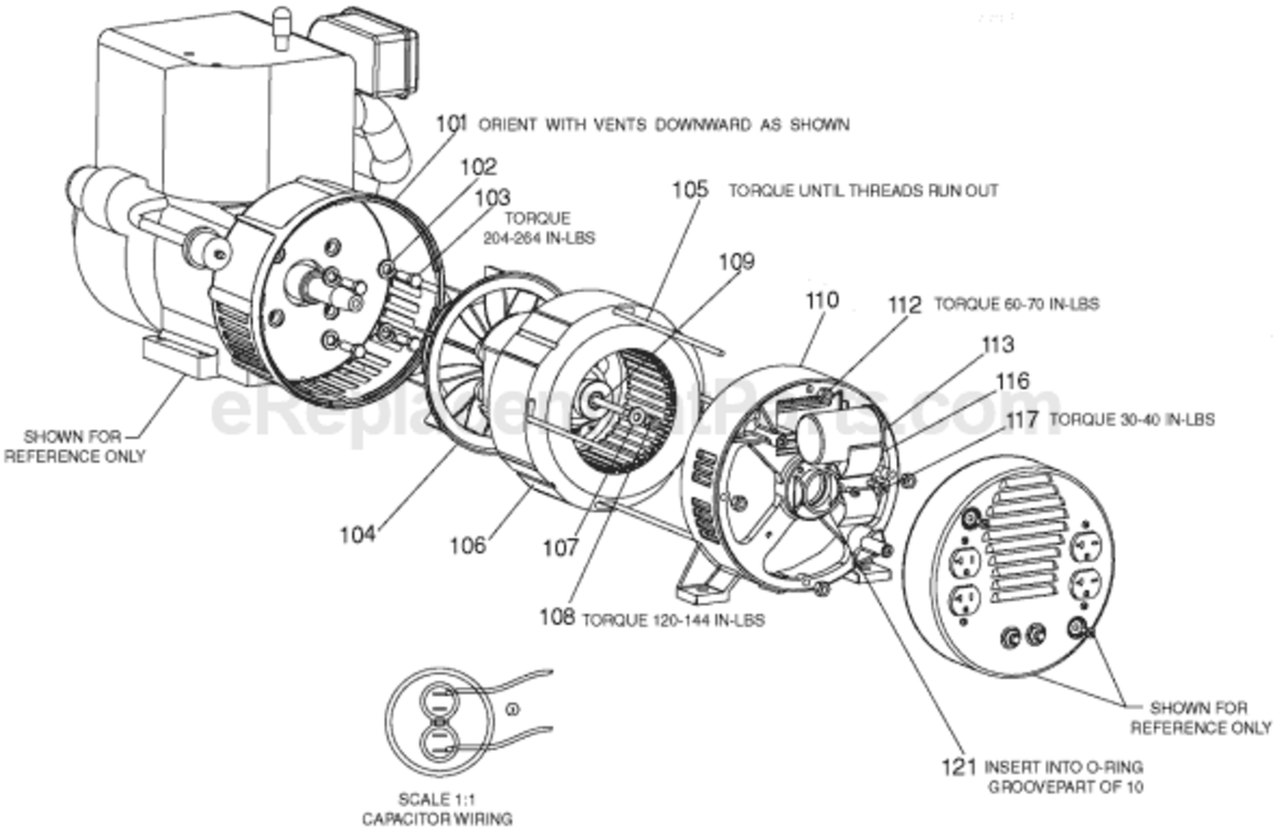 Page C Diagram and Parts List for BSI525-W Type 0 Porter Cable Generator
